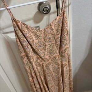 Paisley Print Spaghetti Strap Dress